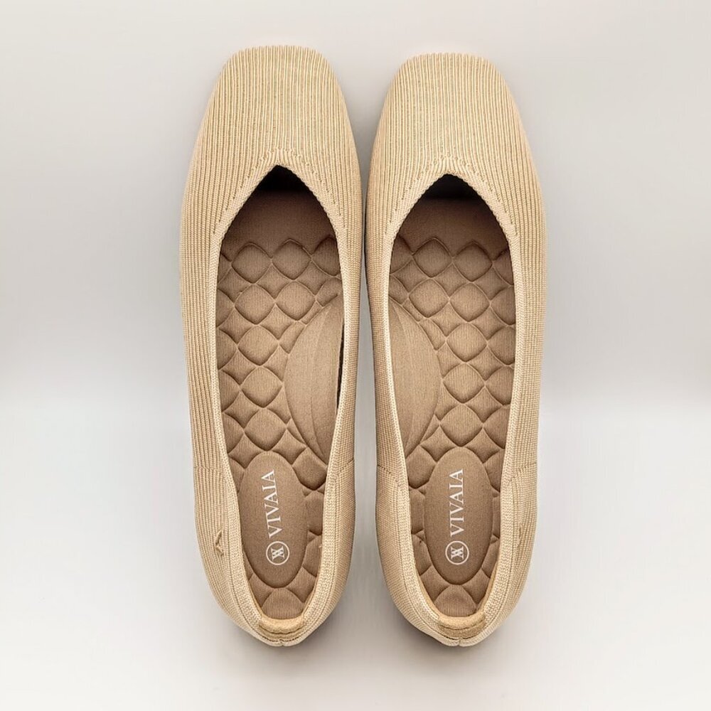VIVAIA Women's Cream Flats - Picture 5 of 9